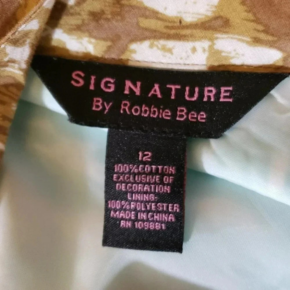 Signature by Robbie Bee 12 aquamarine/brow dress - Picture 5 of 5